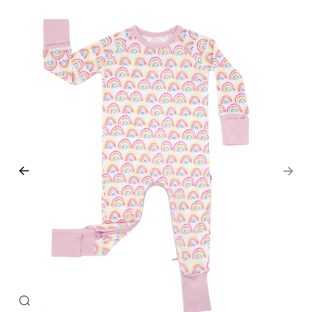 Pastel Rainbows Crescent Zippy